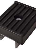 Cantonal Coussinets en caoutchouc sur support - 120x100x35 mm - noir