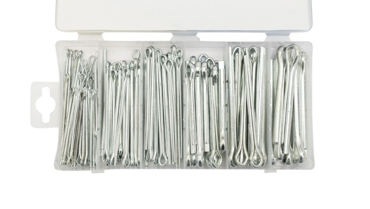 Goupilles Fendues R Clips en Acier Inoxydable Goupille Beta 110pcs Assortiment de Goupilles à Ressort Fixation Attache Outils À Main Accessoires, 7 Tailles