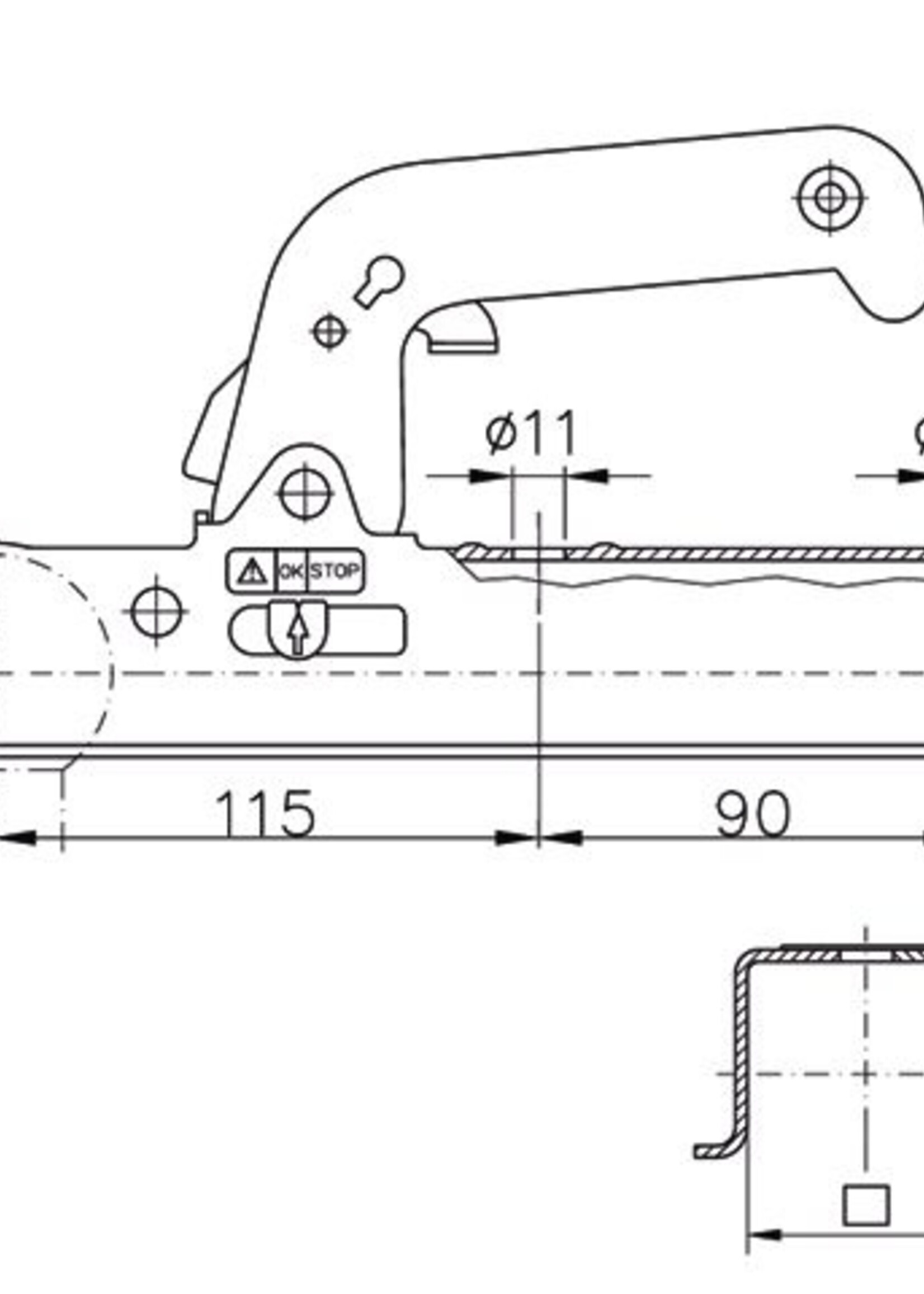 Winterhoff Winterhoff WW8-D30 - Douille 30 mm - 800 kg - Têtes d'attelage non freinées