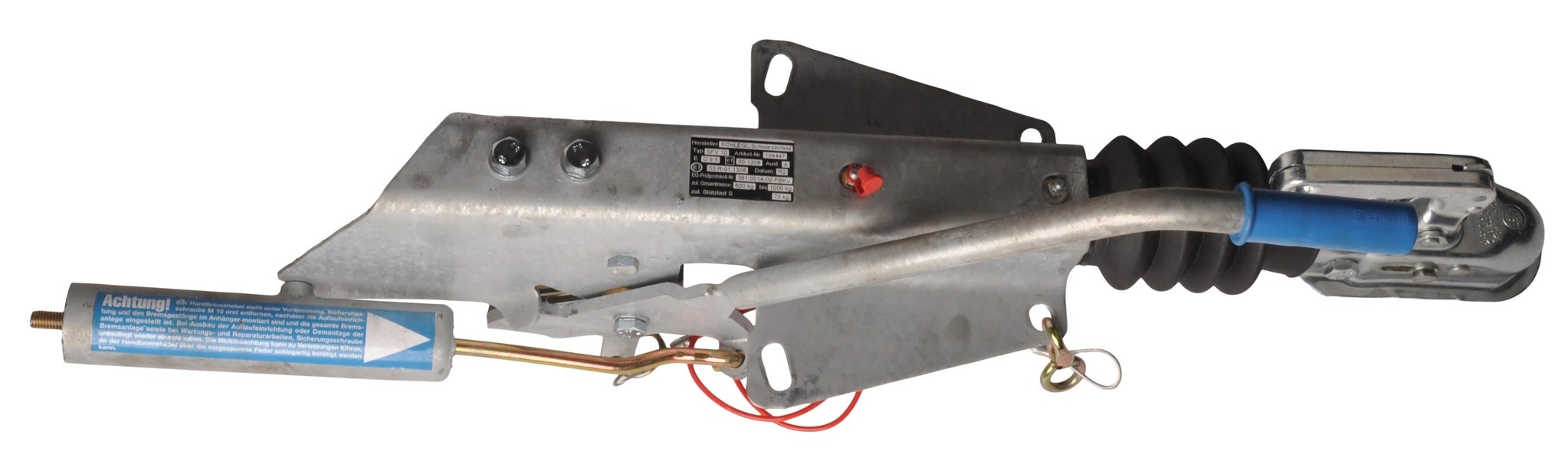 Schlegl overrun brake SFV10 maximum towing capacity 1000 kg V drawbar