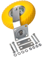 Cantonal Kit de roue jockey - remorque pour bateau - remorque de plage - 80 kg - incl. matériel de montage