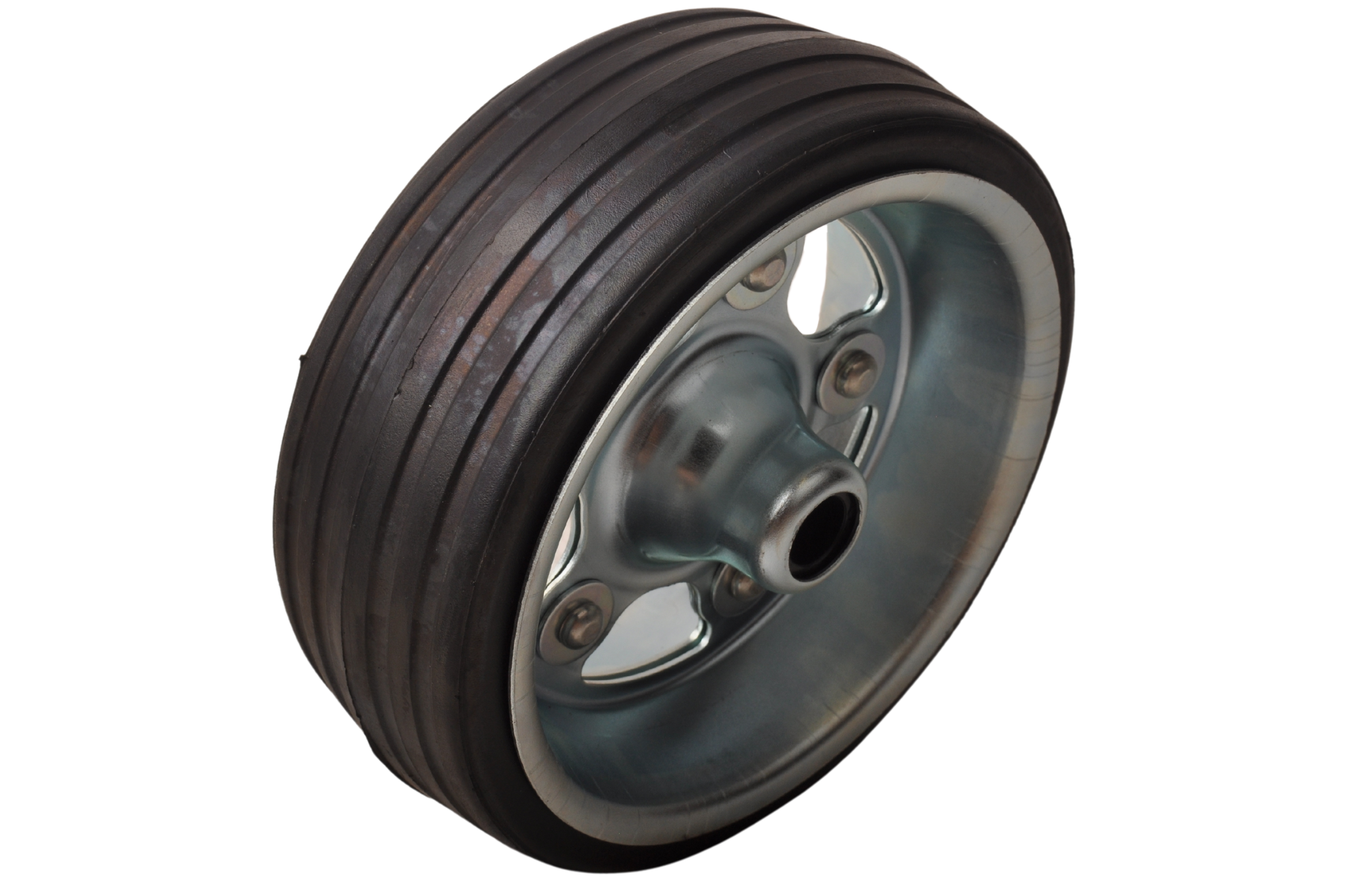 Roue Jockey De Rechange 200 X 50 Mm – Jante En Acier Robuste, Axe 20 Mm, Compatible Remorque Et Timon 48 Mm, Manœuvre Facile