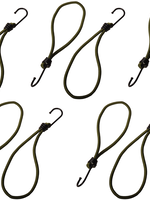Cantonal Set de 10 élastiques de serrage avec crochet (vert foncé) 230 mm