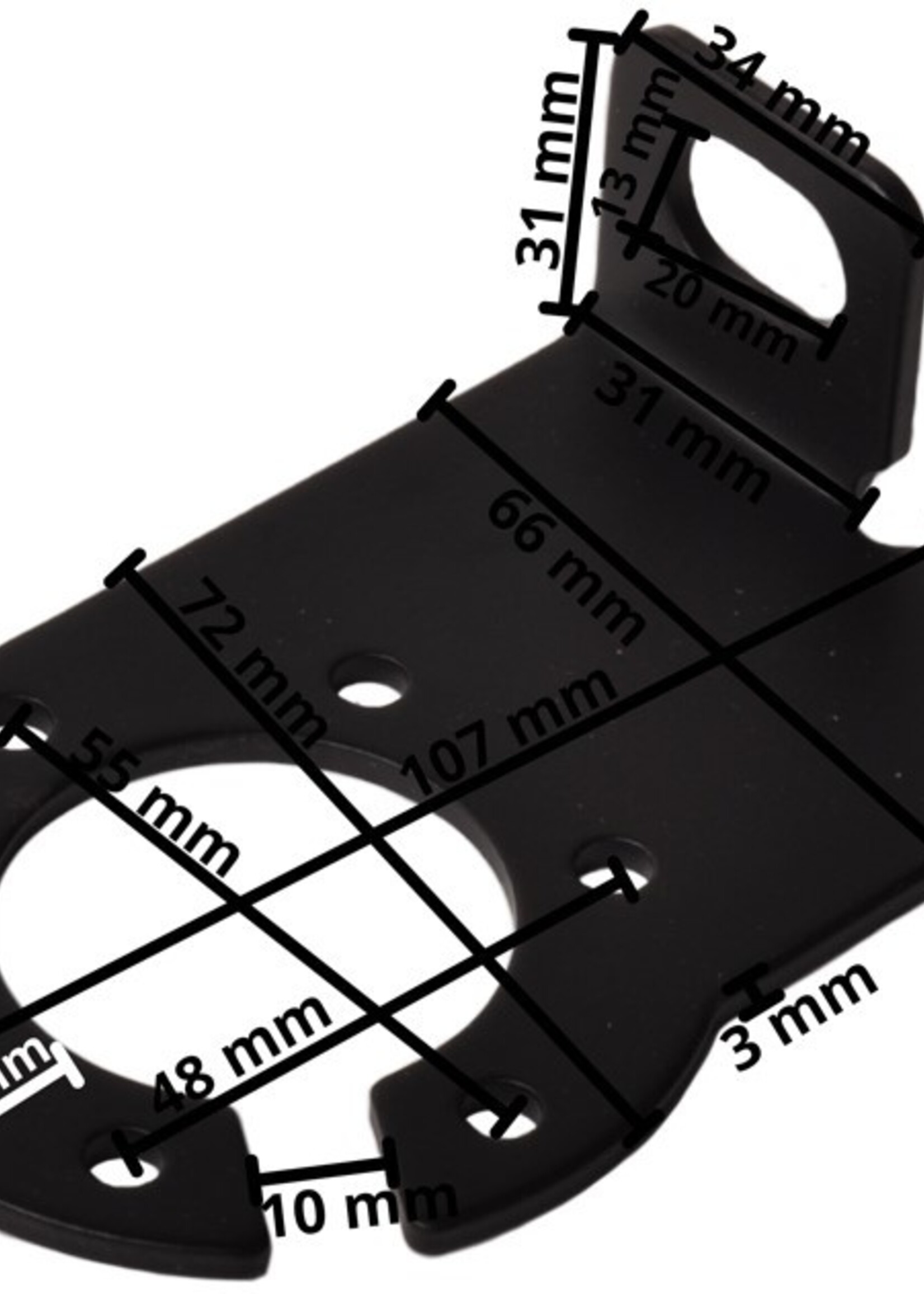 Cantonal Support de prise métal 107x72  mm