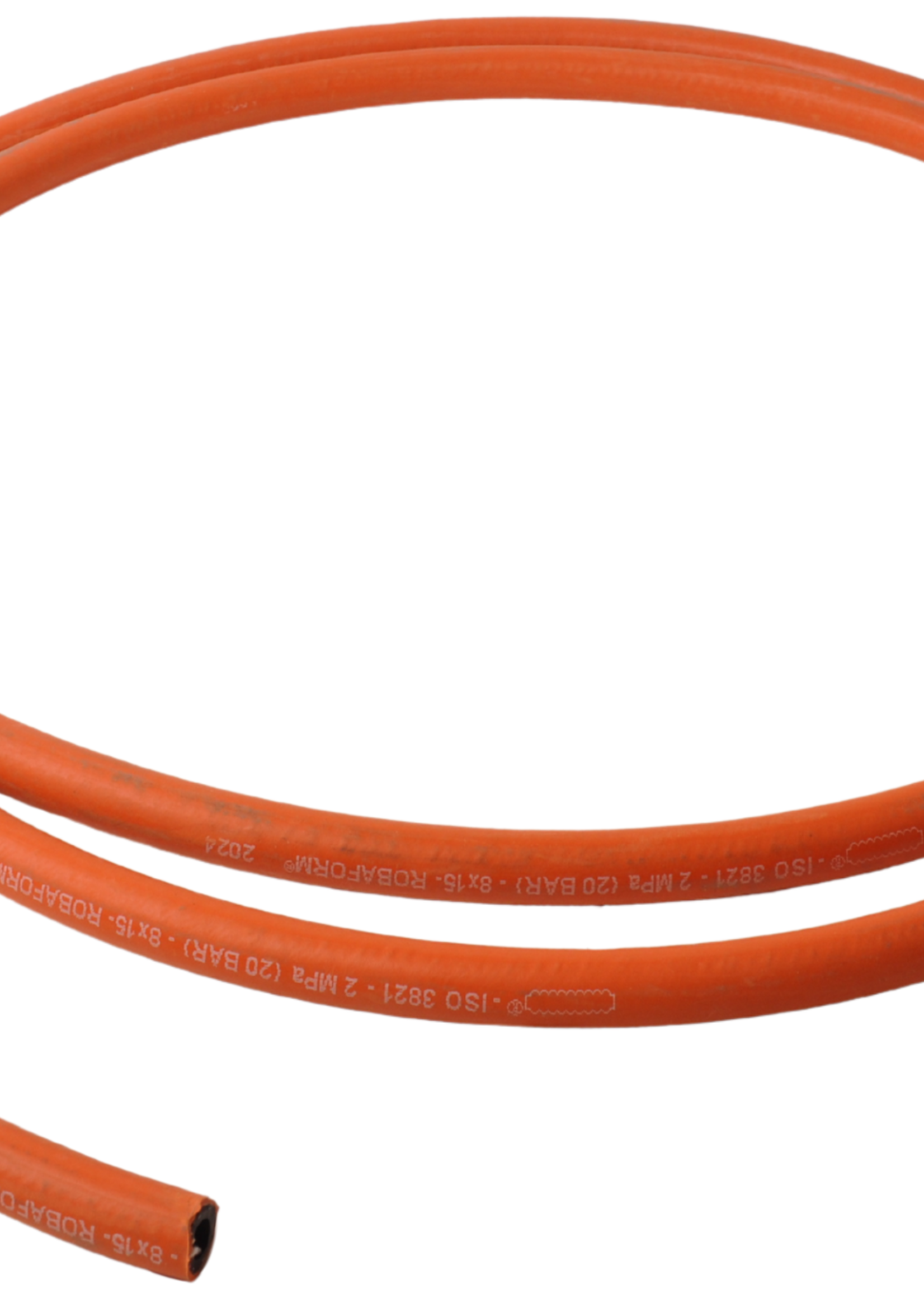 Cantonal Tuyau de propane/gaz - orange - diamètre intérieur 8 mm - diamètre extérieur 15 mm
