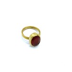 Purpers Choice Ring cat eye stone Ruby Red