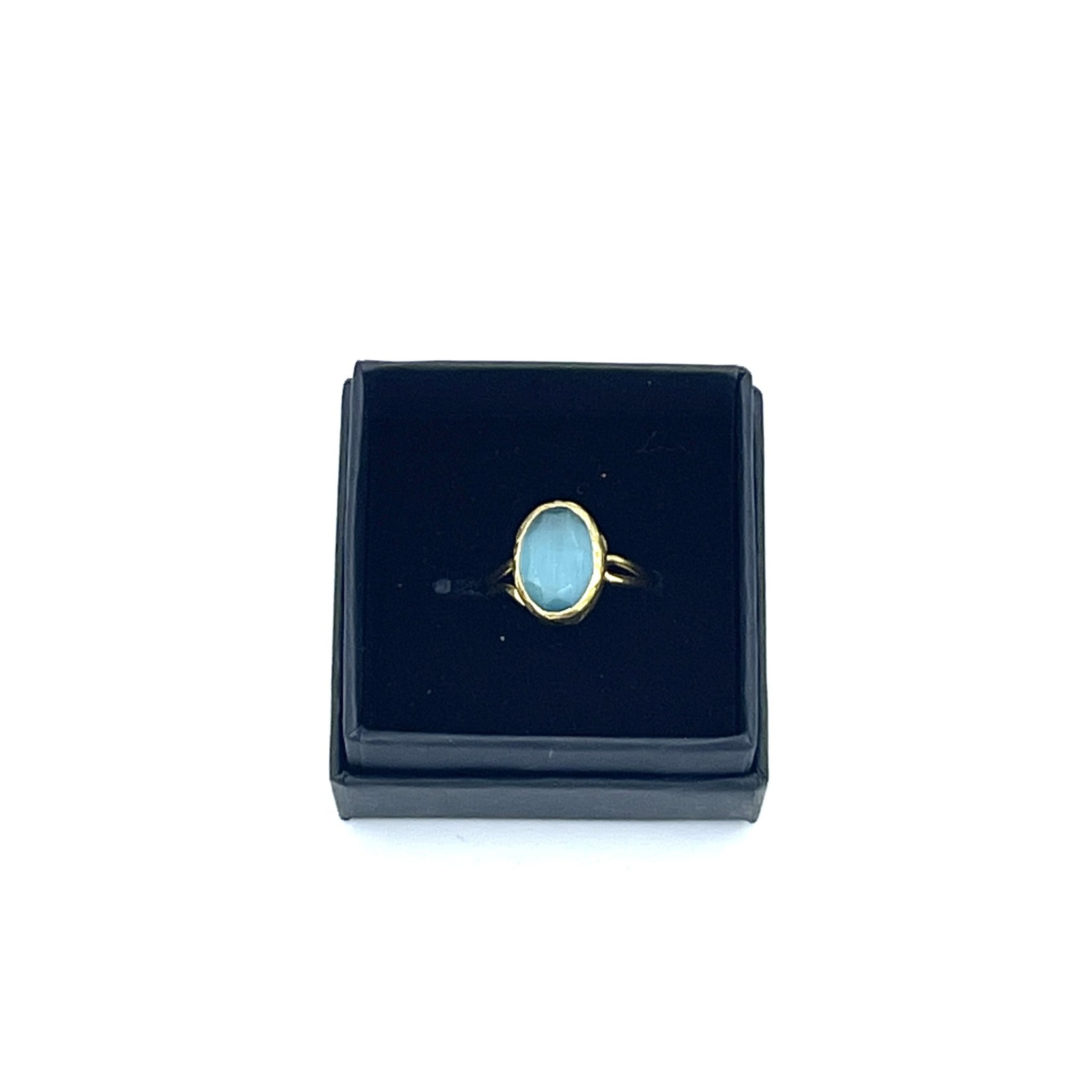 Purpers Choice Ring cat eye stone Light Blue