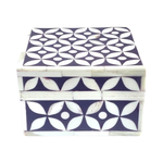 Purpers Exclusive Bone Inlay box vierkant lila (13x13x7 cm)