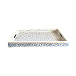 Purpers Choice Bone Inlay tray licht blauw (60x38x7 cm)