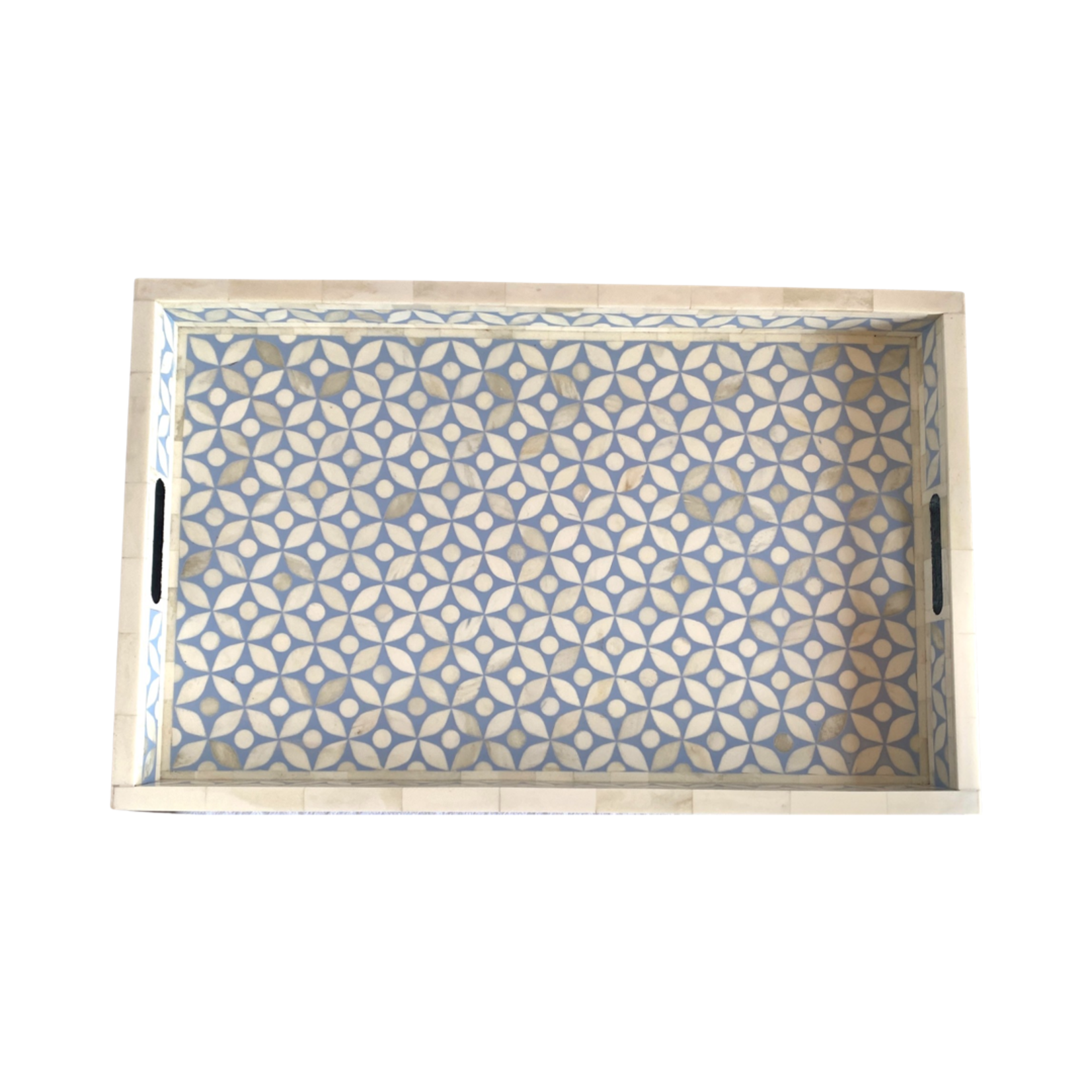 Purpers Choice Bone Inlay tray licht blauw (60x38x7 cm)