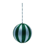 Anna + Nina Anna+Nina Big Corded kerstornament blauw/groen