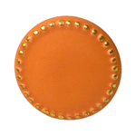 Purpers Choice Keramiek deurknopje mat keramiek zalmroze, goud stipje (5cm)