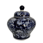 Purpers Choice Voorraadpot Aziatisch porselein donkerblauw (27x22 cm)