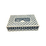 Bone Inlay box Blauw (30x20,5x6,5cm)