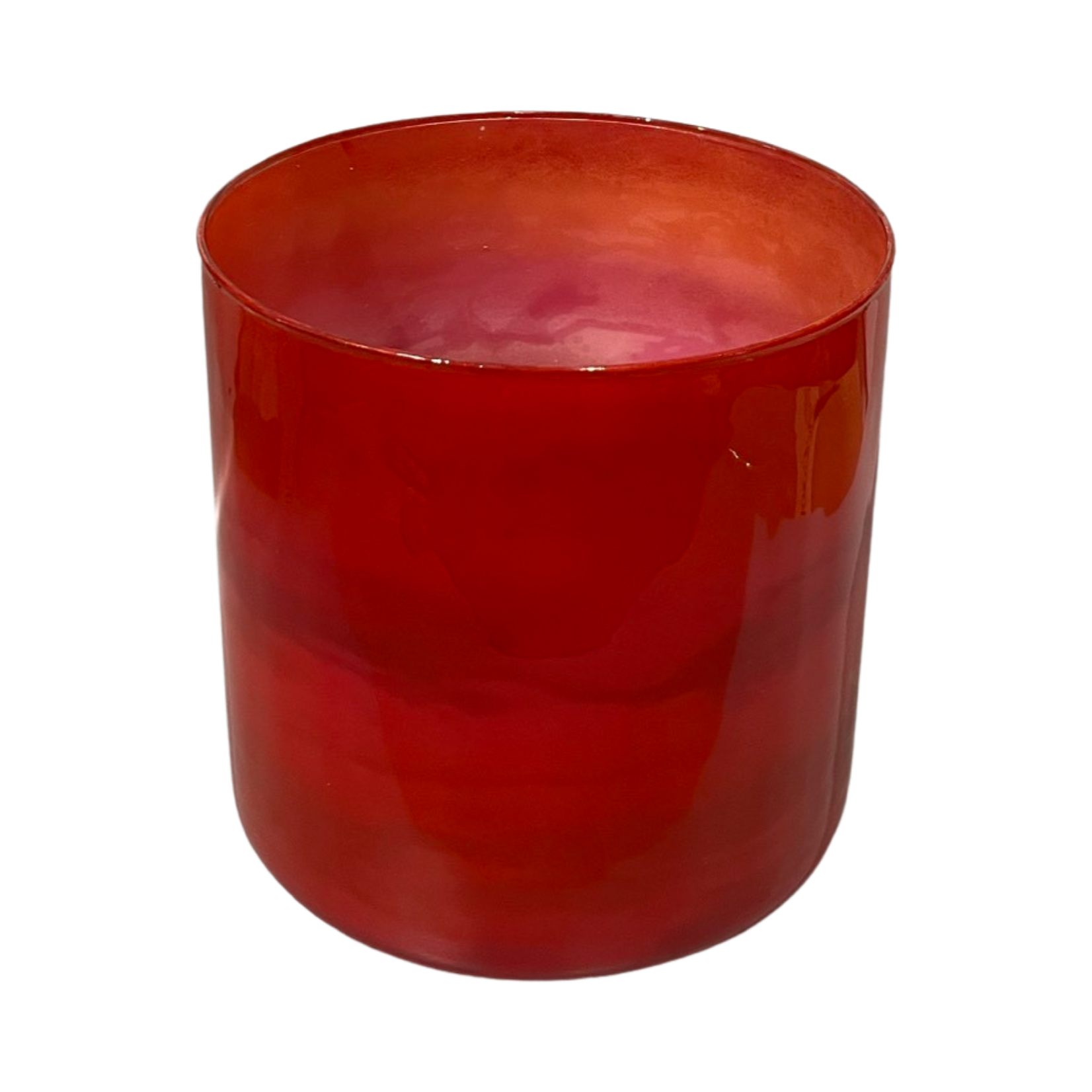 Purpers Choice Vaas glas roze en rood 20x20cm
