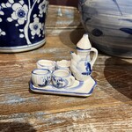 Purpers Vintage Mini serviesje blauw wit