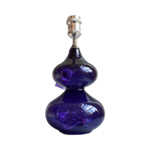 Purpers Exclusive Lampvoet glas bubble donkerblauw 27 cm