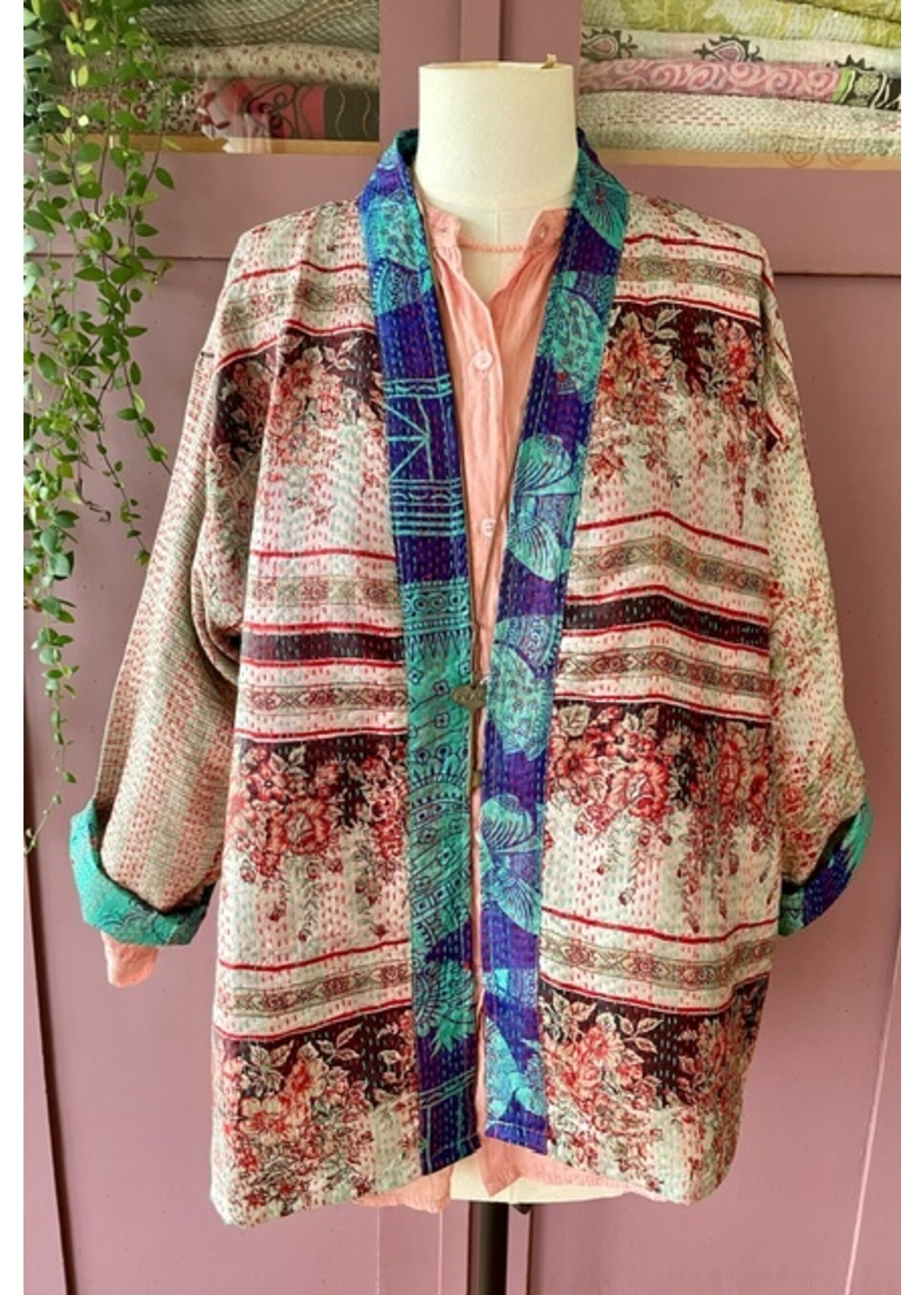 Copine Zijde Kantha Kimono Zoe