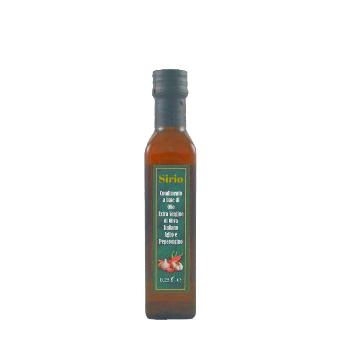 Extra vergine olijfolie met knoflook & peper 0,25 ltr.