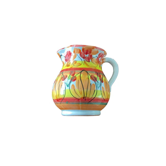 Kan van handgeschilderde keramiek 0,50 ltr.