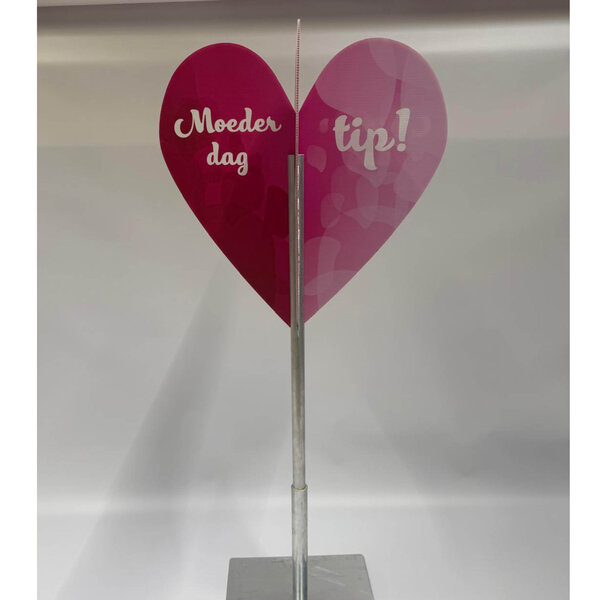 Bricks 3D Moederdag Hart Display roze – Tip van Liefde