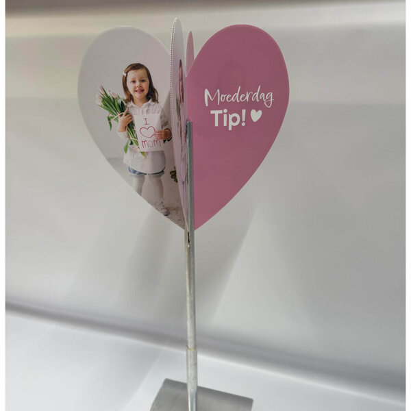 Bricks 3D Moederdag Hart met meisje Display – Tip van Liefde