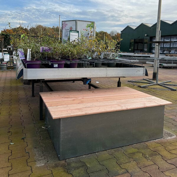 Houten Vlonder Medium - Aluminium