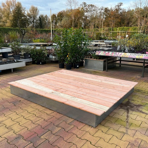 Houten Vlonder Large - Aluminium