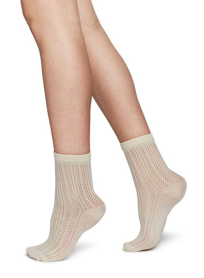 Klara knit sokken ivory