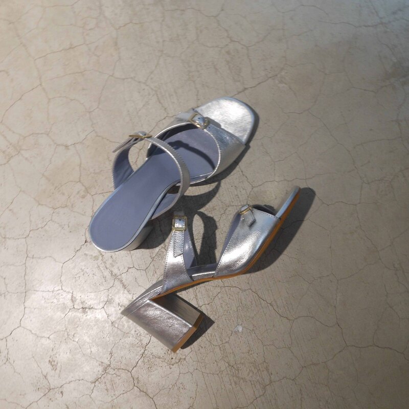 Maryam Nassir Zadeh Una sandal silver