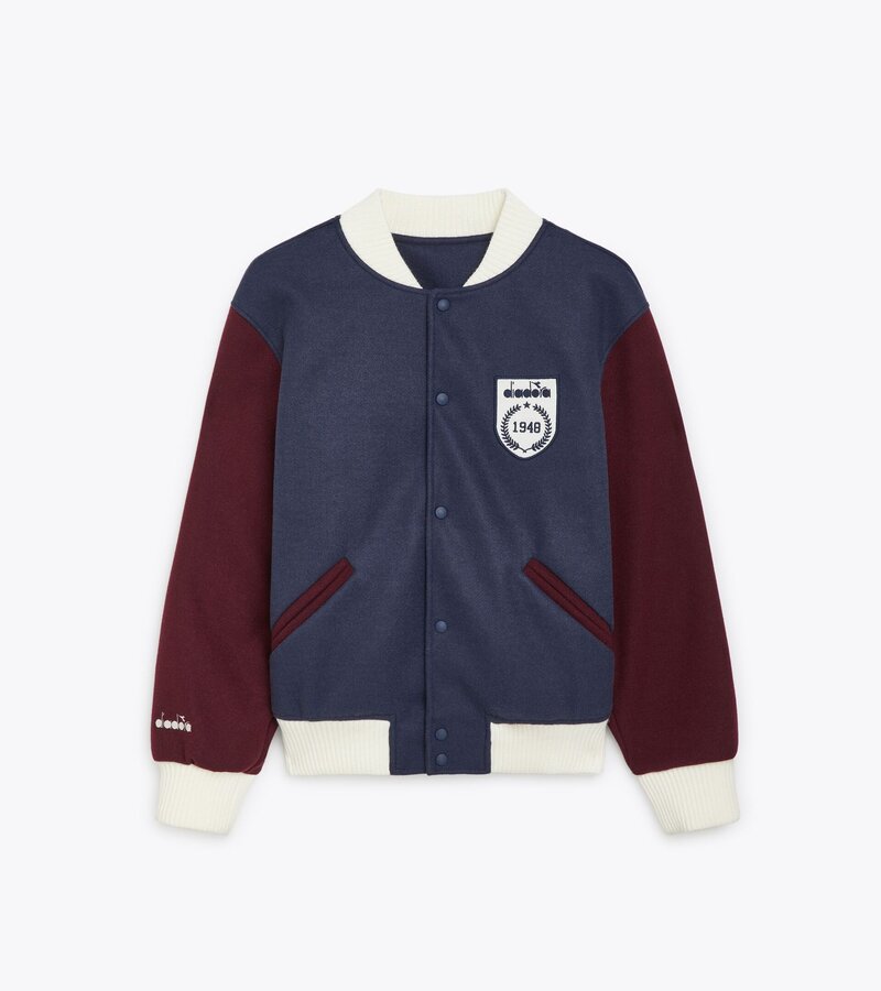 Diadora Jacket varsity legacy oceana/Malaga/red/butter