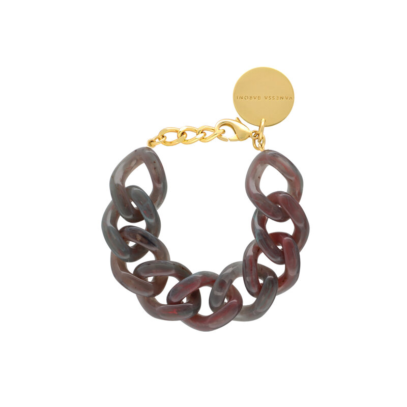 Vanessa Baroni Flat chain bracelet ikat marble