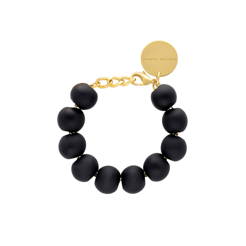 Vanessa Baroni Beads bracelet matt black