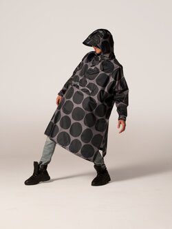 Rainkiss Regenponcho black polka