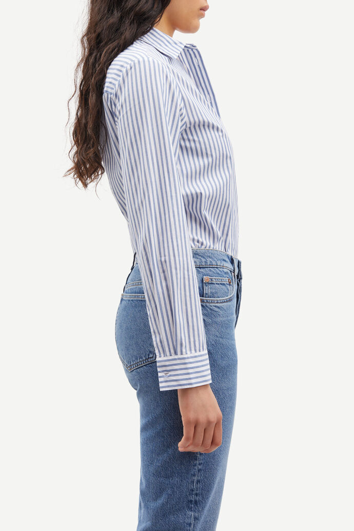 Samsoe Samsoe Samadisoni shirt blue white stripe