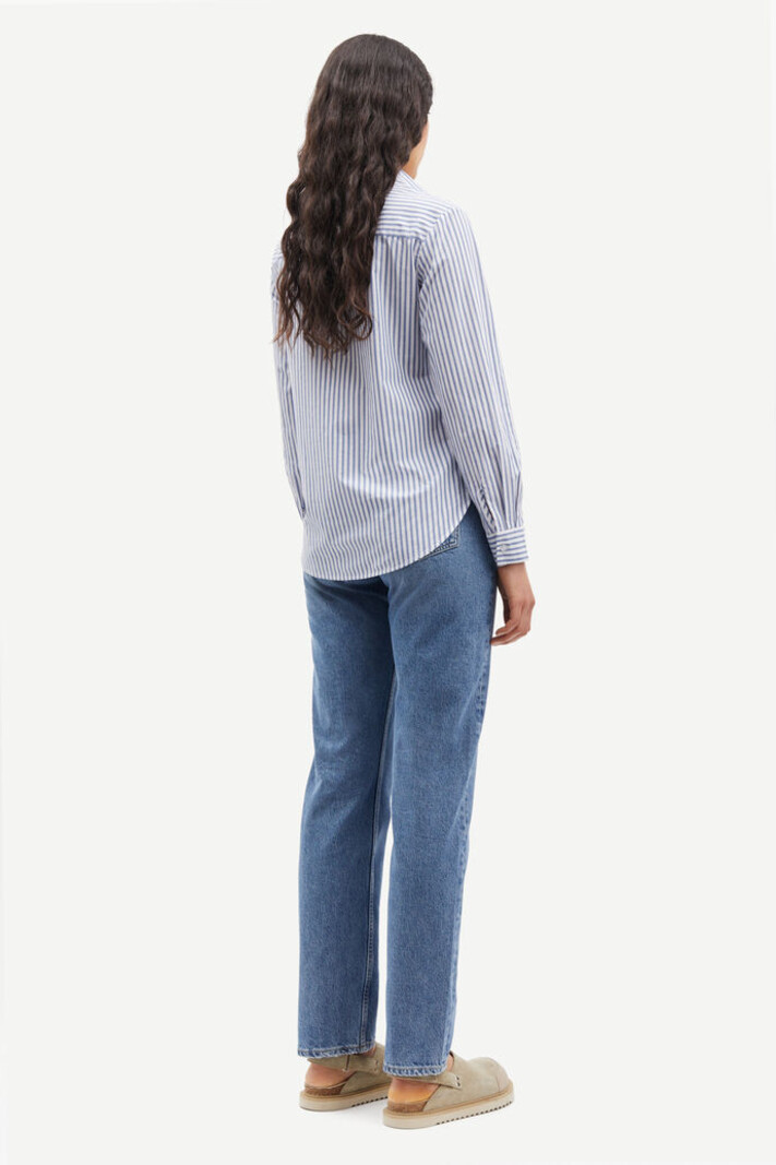 Samsoe Samsoe Samadisoni shirt blue white stripe