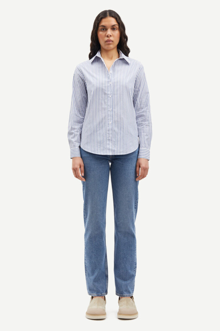 Samsoe Samsoe Samadisoni shirt blue white stripe