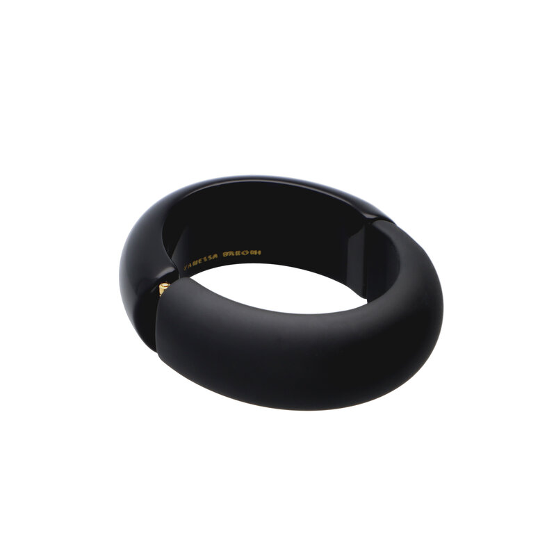 Vanessa Baroni 2 color bangle black / matt black