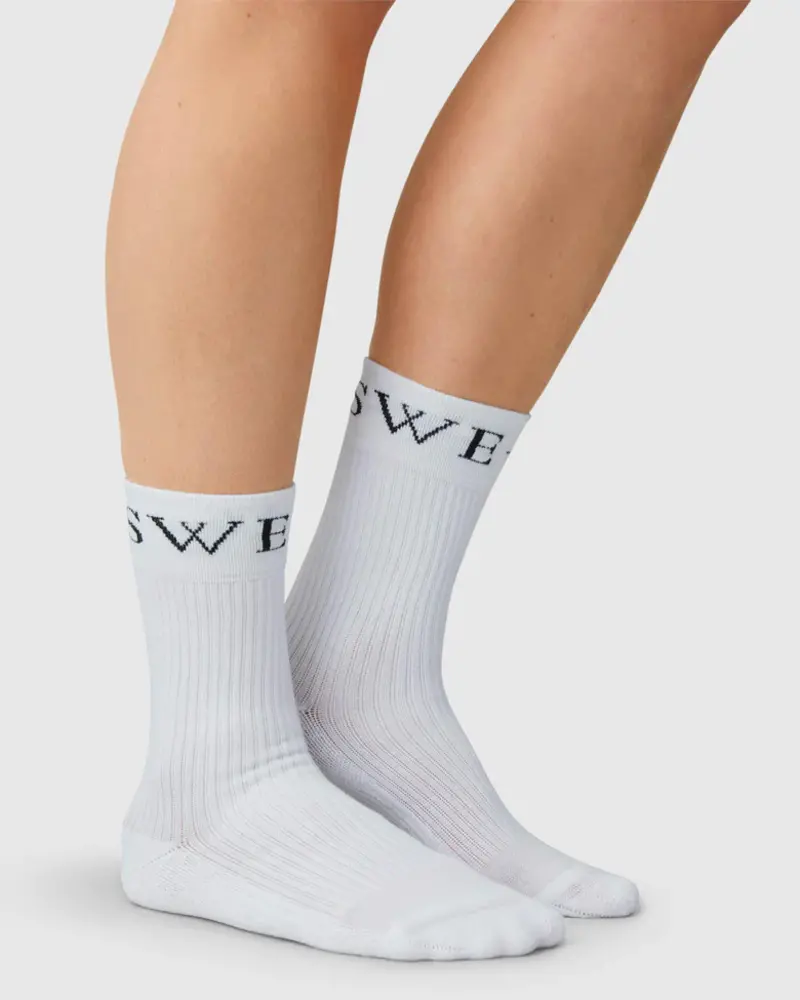 Swedish Stockings Bekka SWE-S sokken logo white