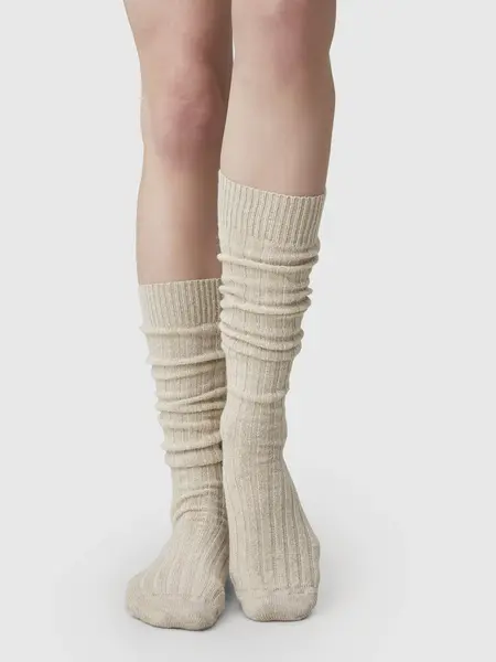 Swedish Stockings Bodil chunky knee highs sokken oat