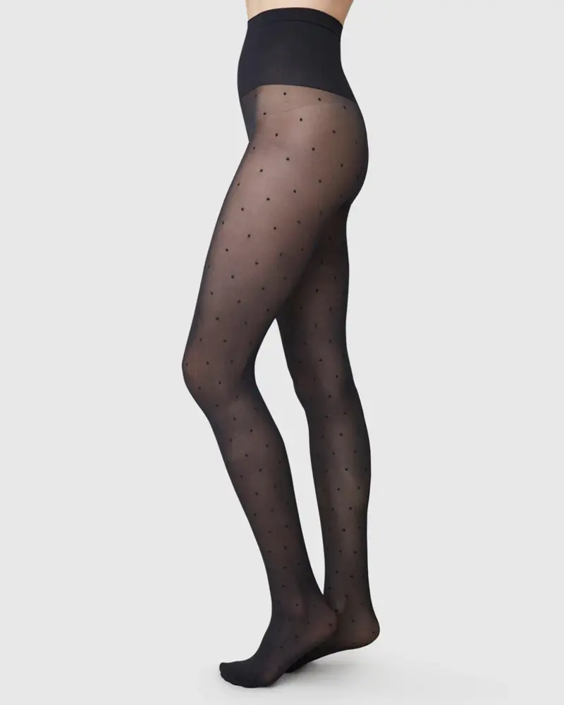 Swedish Stockings Doris dots panty zwart
