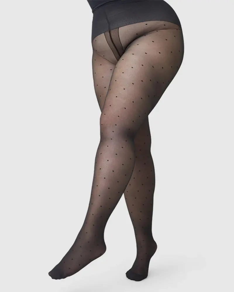 Swedish Stockings Doris dots panty zwart