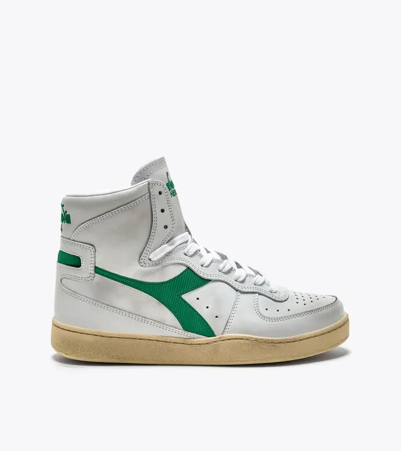 Diadora Mi basket used sneakers white / verdant green