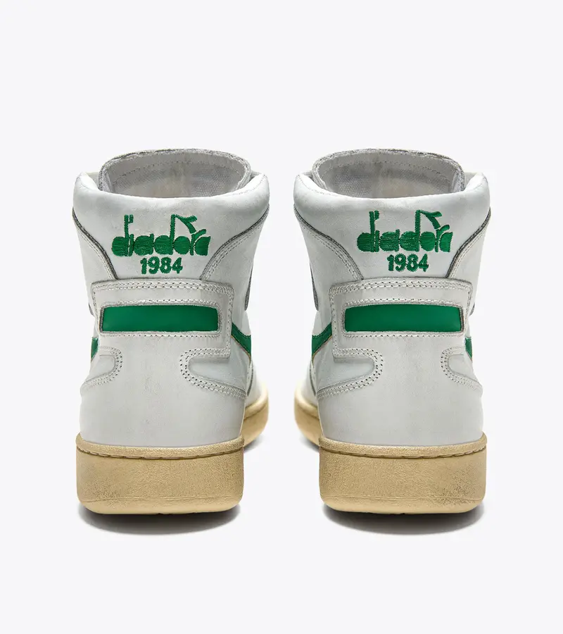 Diadora Mi basket used sneakers white / verdant green