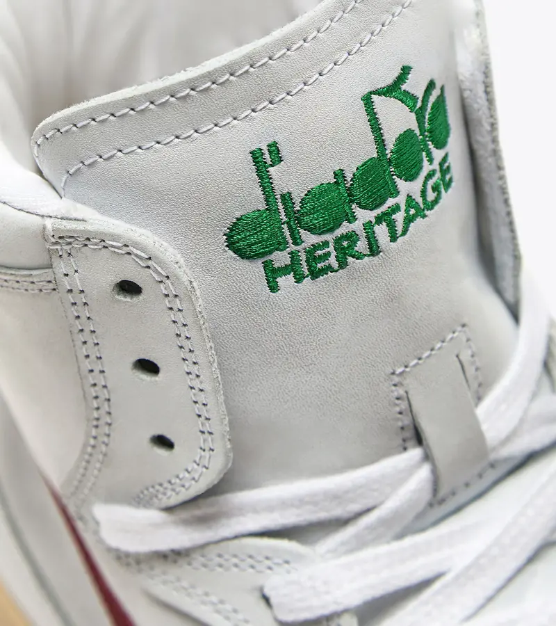 Diadora Mi basket used sneakers white / verdant green