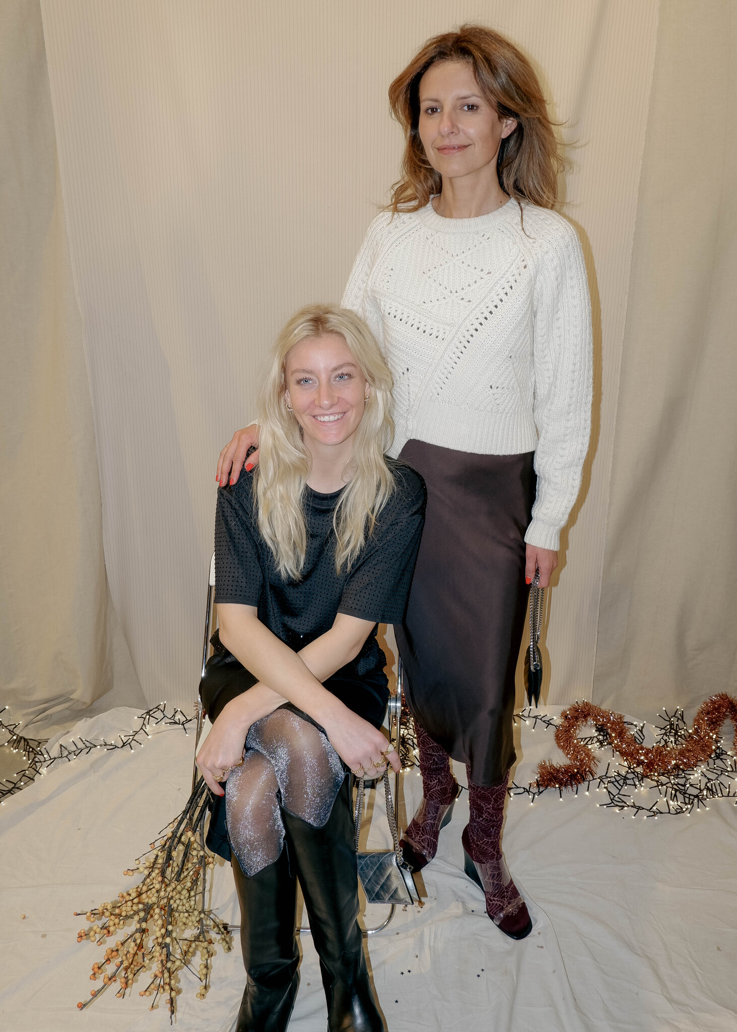 Swedish Stockings Tora shimmery tights black