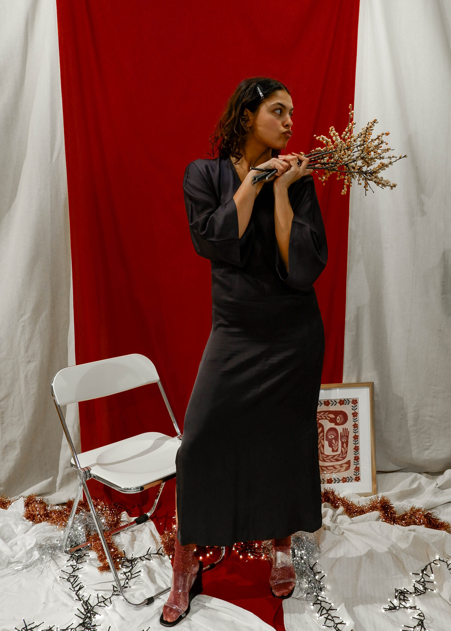 Swedish Stockings Alba ginko knee highs sokken wine