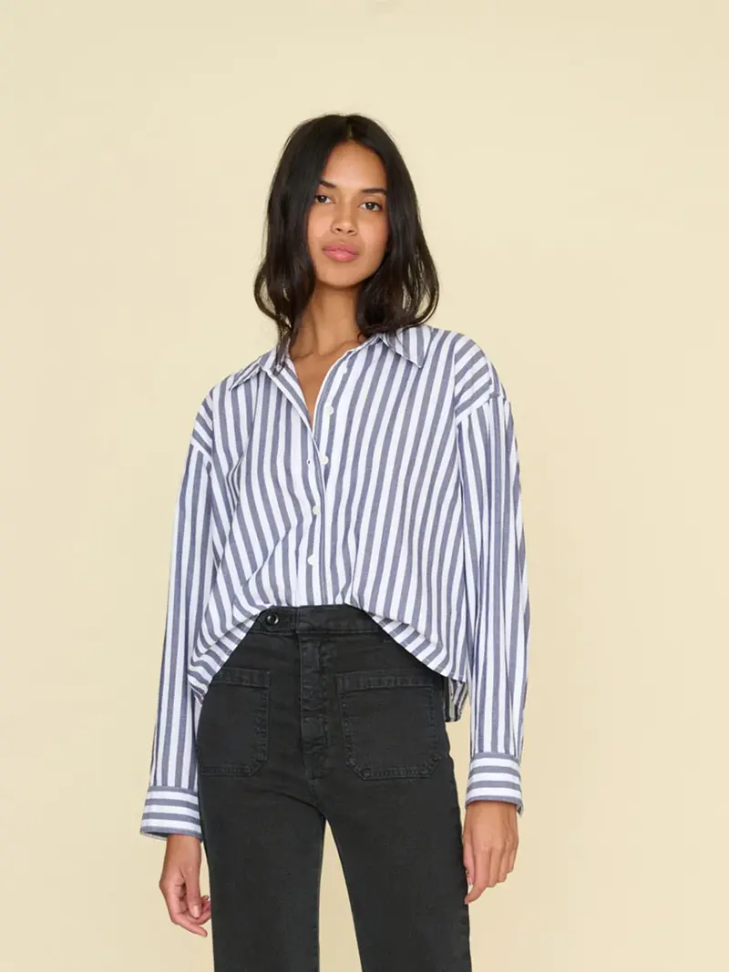 Xirena Morgan blouse twilight stripe