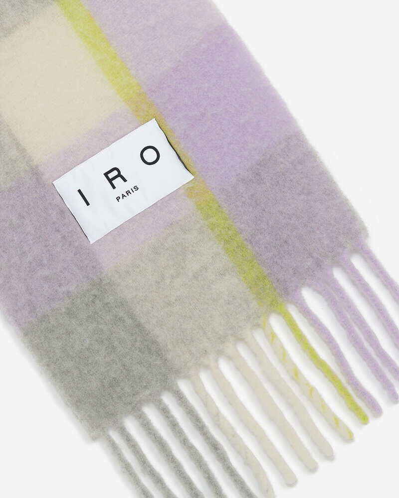 IRO  Auray sjaal grey white lavender lime