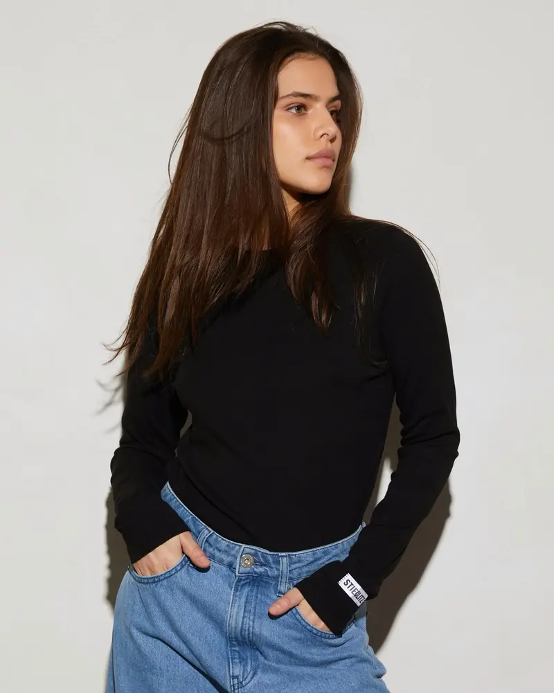 Stieglitz Basic longsleeve top black